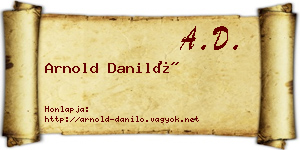Arnold Daniló névjegykártya
